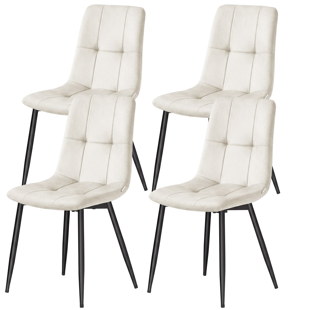 chaises lot de 4  pivotantes