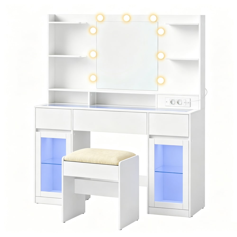 Coiffeuse avec tabouret - miroir
