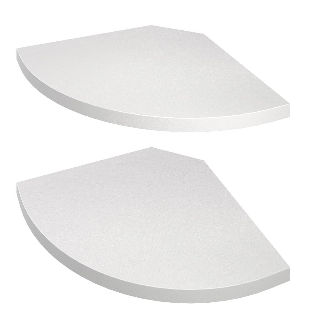 Etagère d'angle murale lot de 2 20 x 20 x 1.2 cm  blanc