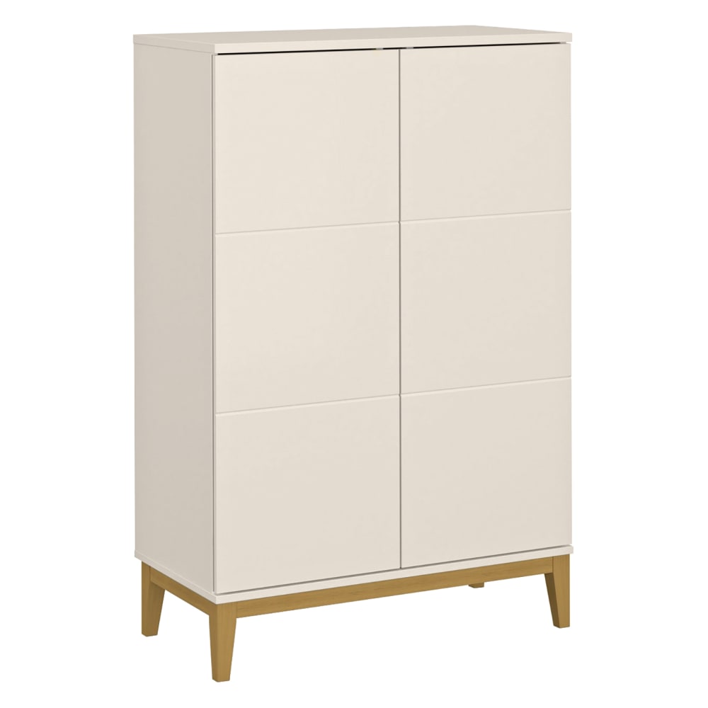 Armoire avec 2 portes en style cachemire et chêne Armoire avec 2 portes en style cachemire et chêne