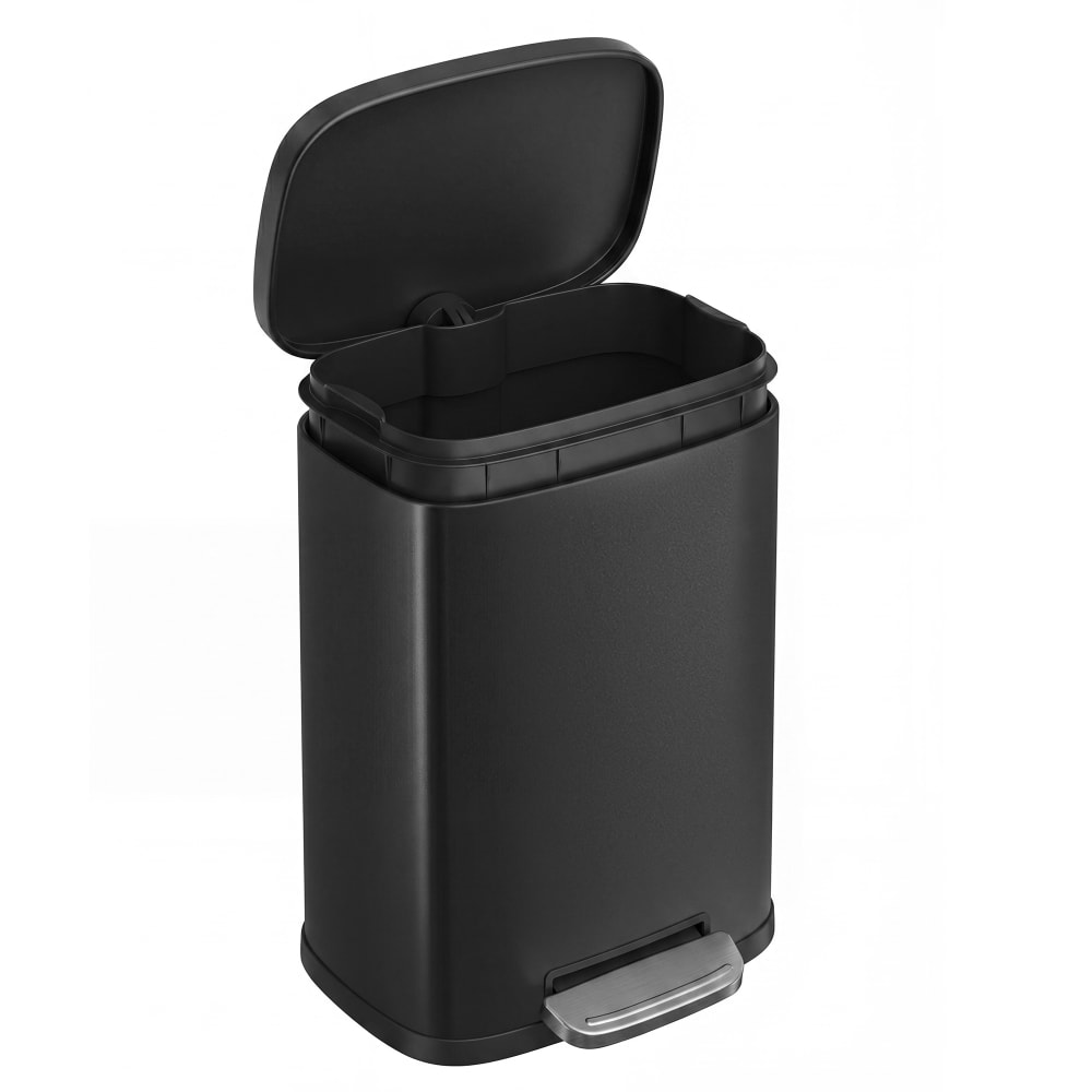 Poubelle à pédale acier 5 l 29.3 x 21.5 x 18.7 cm. Noir Poubelle à pédale acier 5 l 29.3 x 21.5 x 18.7 cm. Noir