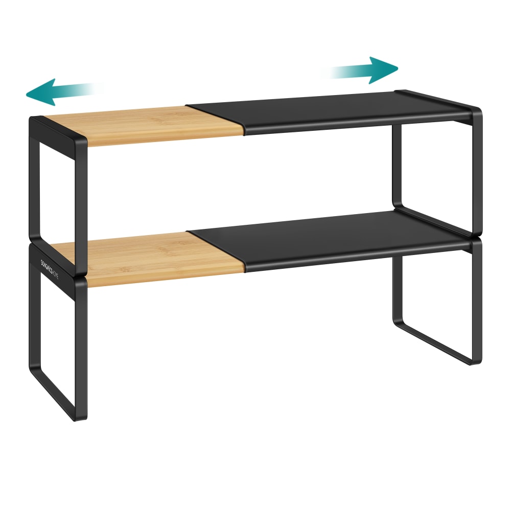 Organiseurs à épices lot de 2 extensibles empilables noir