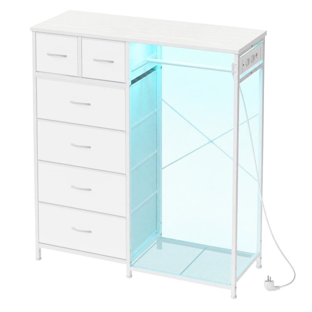 Commode 3 en 1 avec portant
