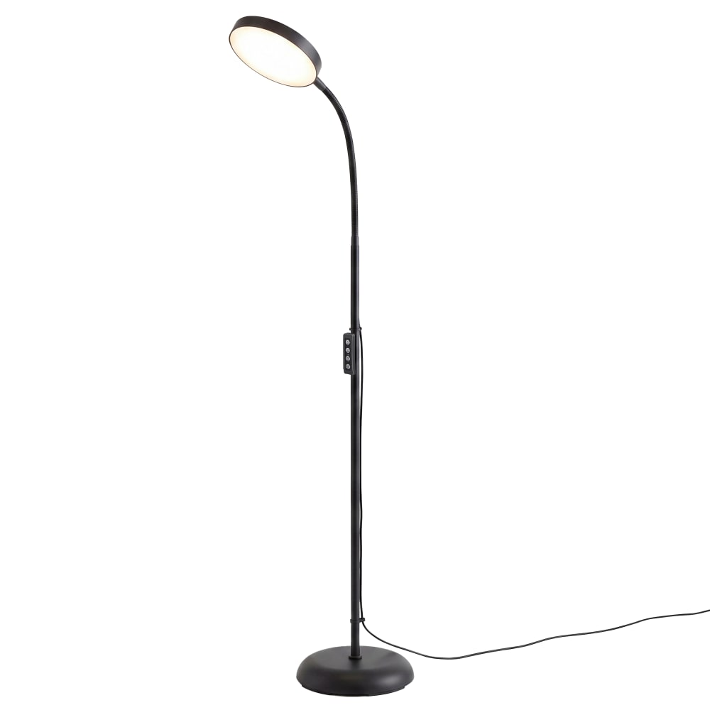 Lampadaire d'intérieur hauteur réglable fonction minuteur noir