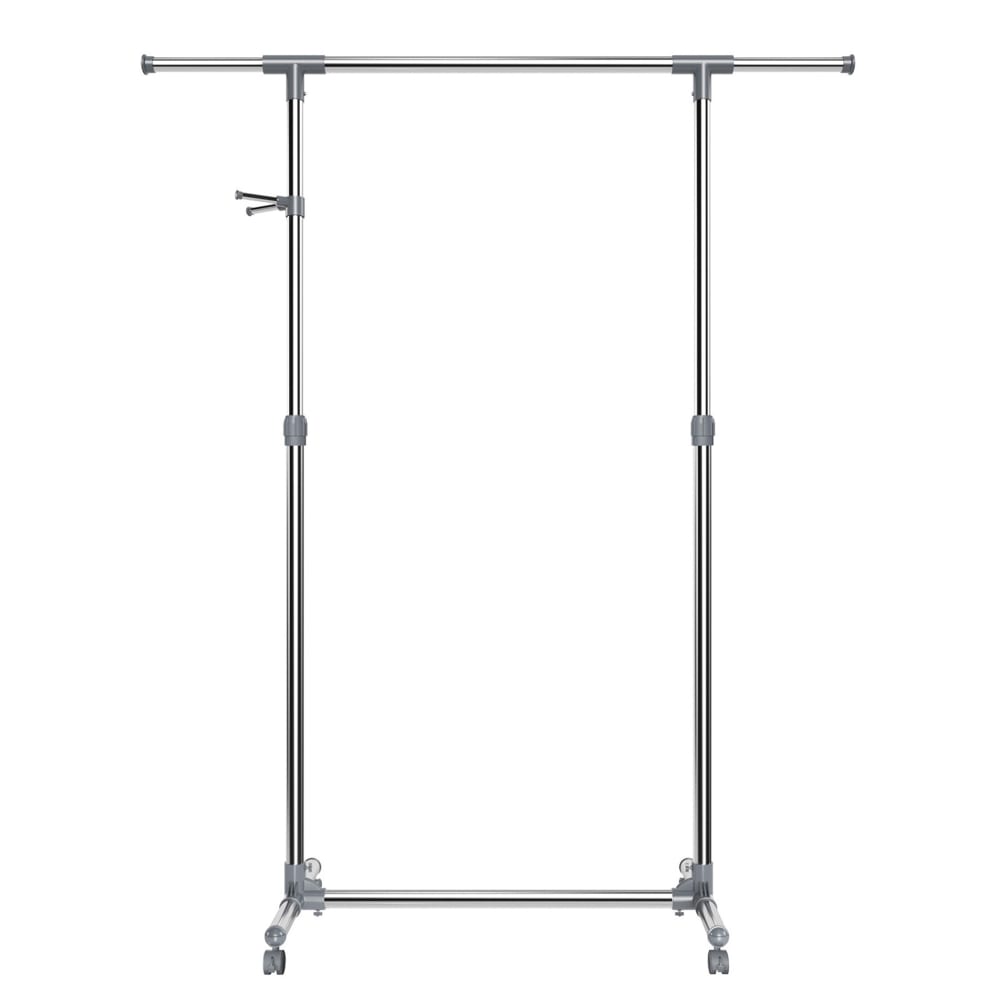 Portants a vetements reglables hauteur largeur roulettes crochets gris Portants a vetements reglables hauteur largeur roulettes crochets gris