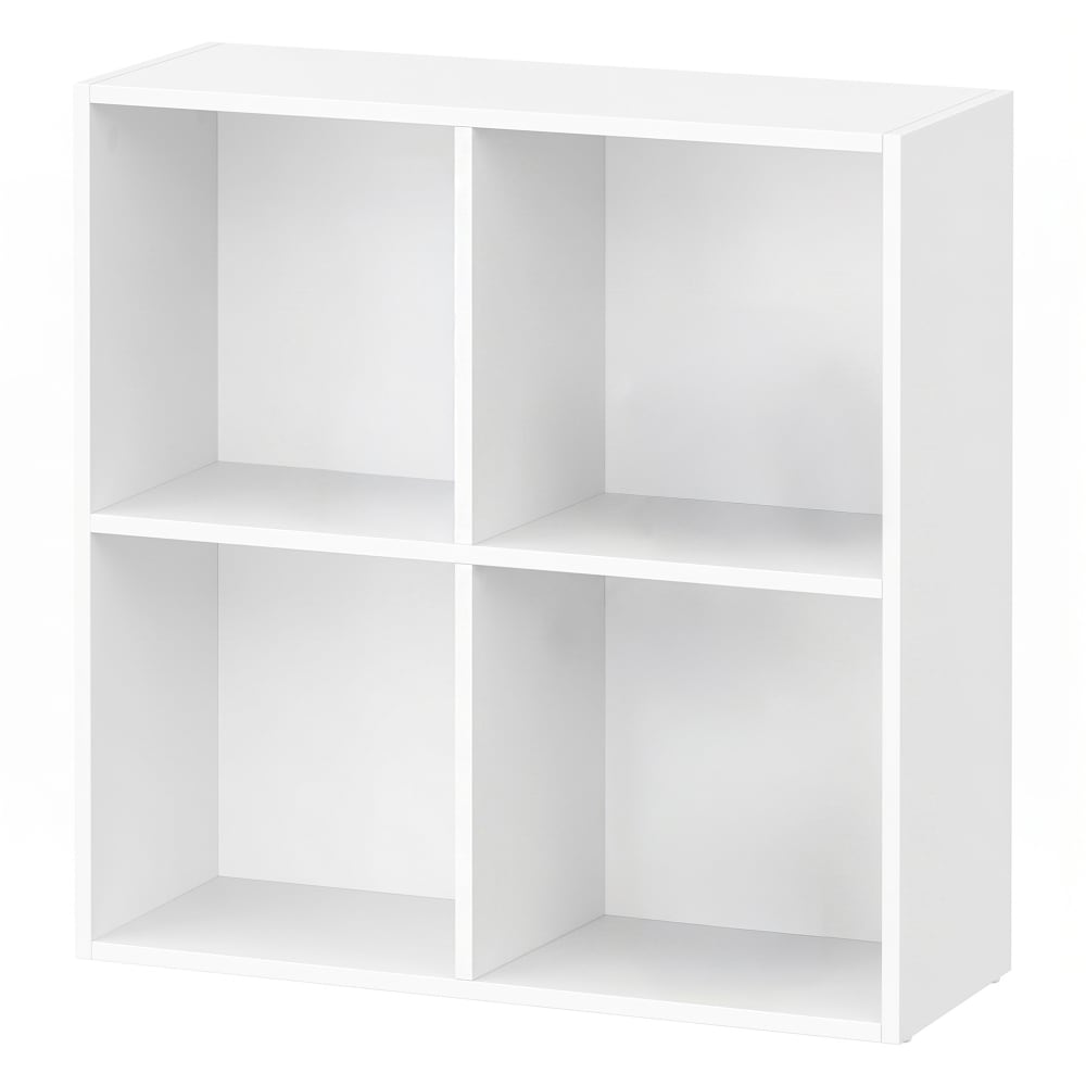 Bibliotheques de rangement a 4 compartiments sur pied cubiques blanc Bibliotheques de rangement a 4 compartiments sur pied cubiques blanc