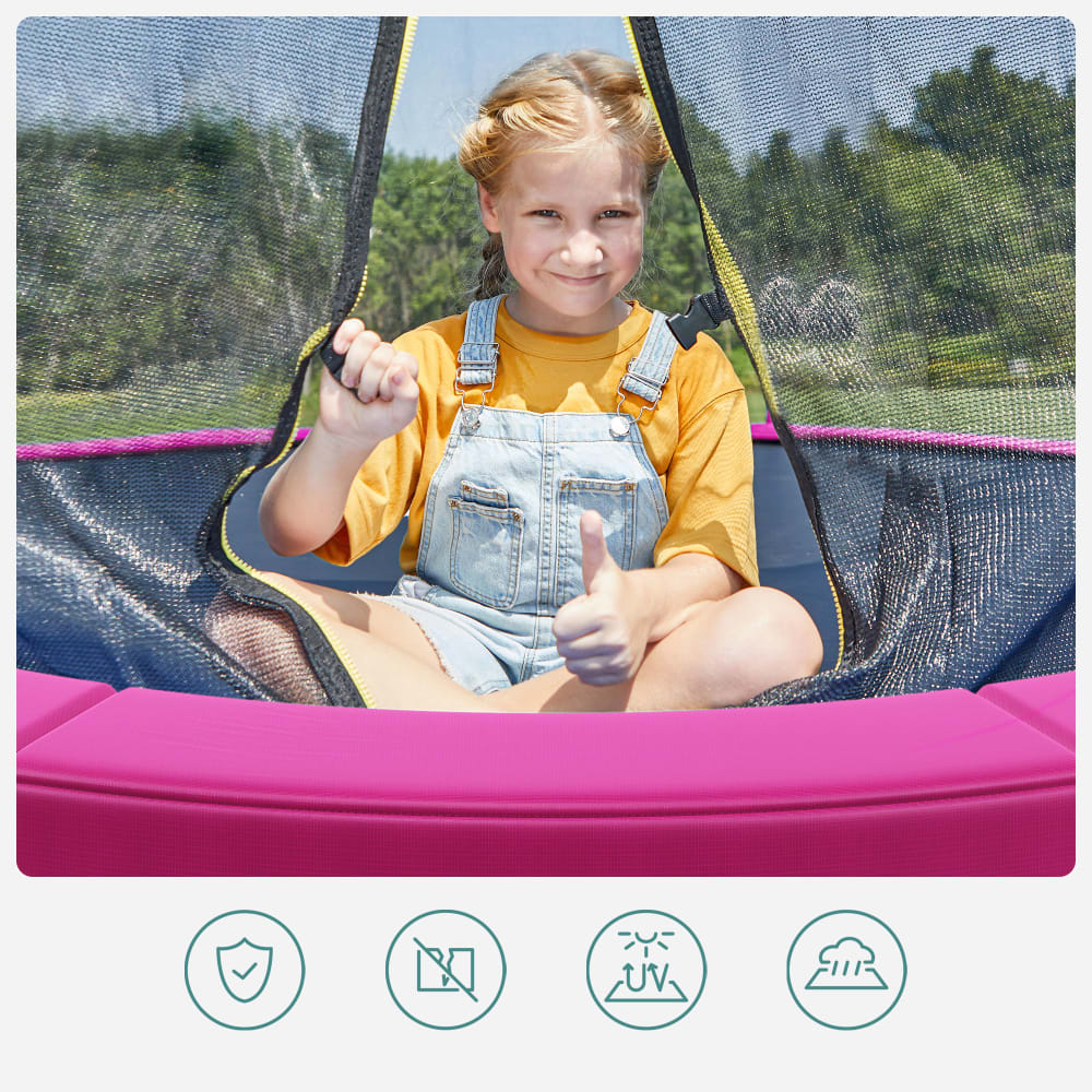 Coussin de protection de trampoline diamètre 244 cm rose (SONGMICS) - Image 2