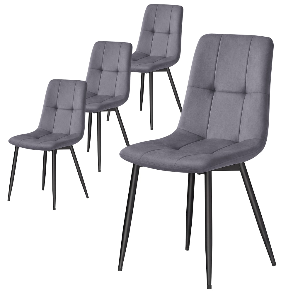 chaises lot de 4  pivotantes