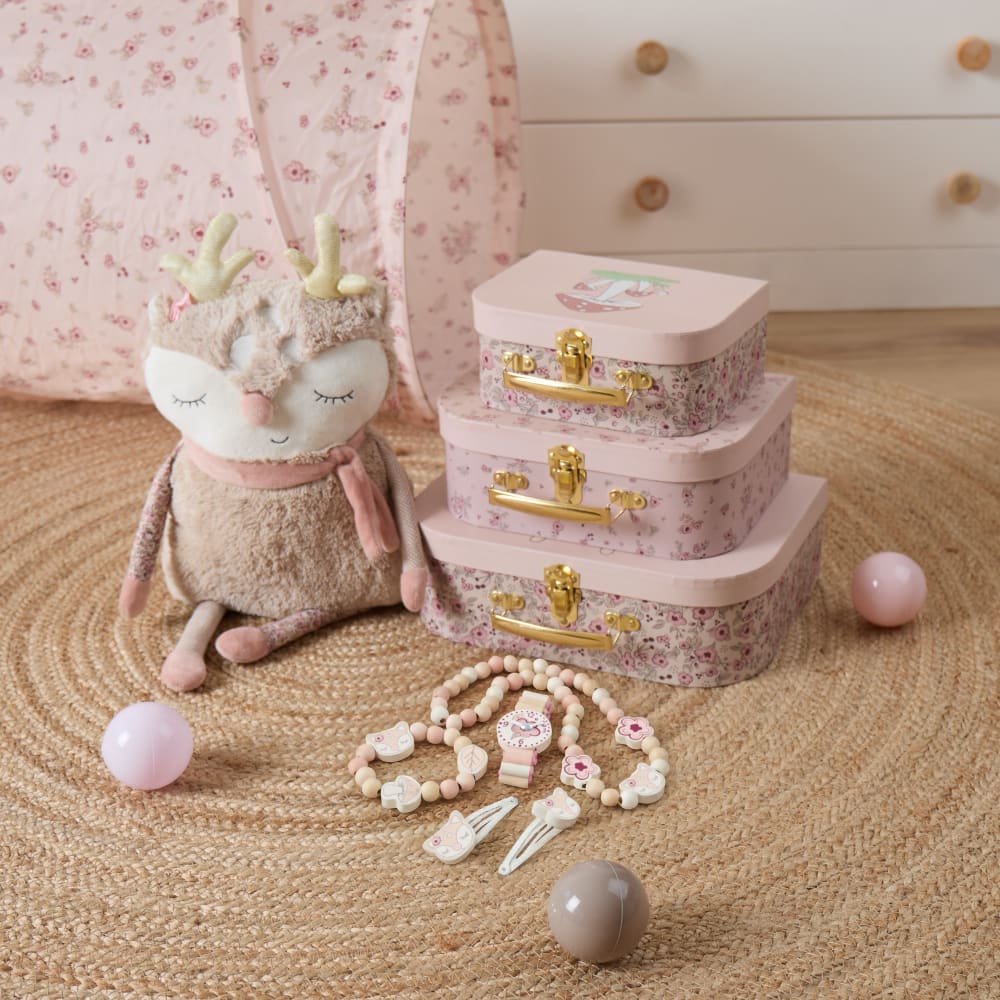 Schmuckset Holz Kinder, Mädchenkette, Geschenk ab 3 Jahren -