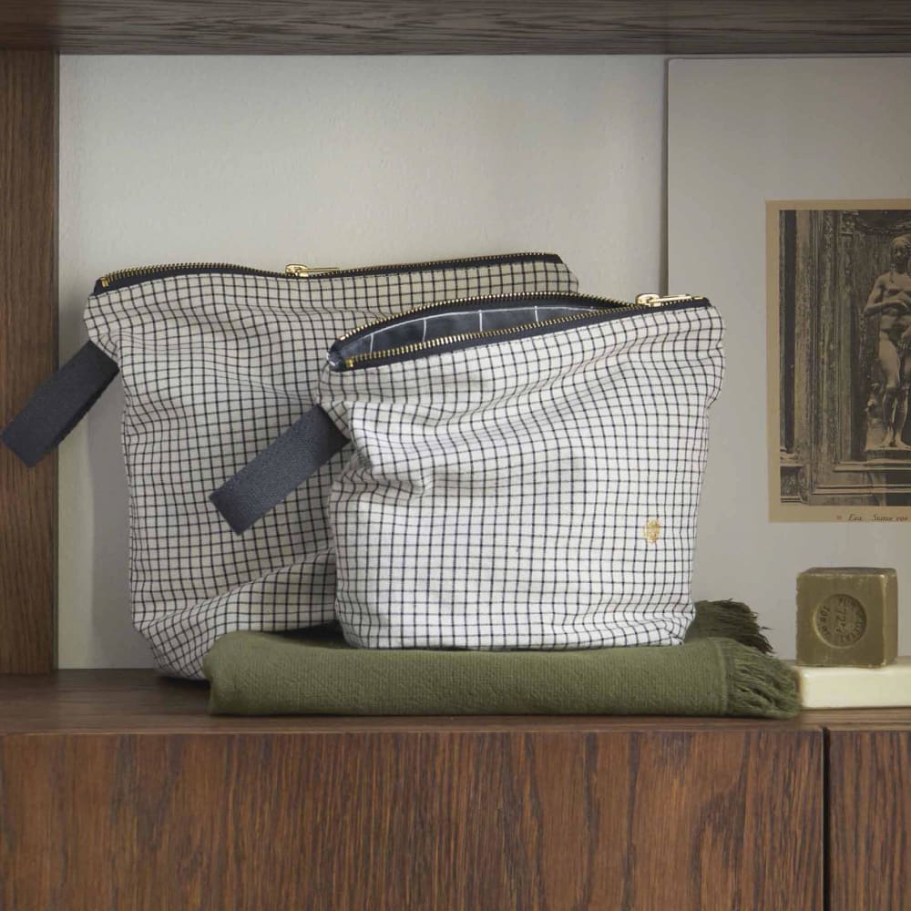 Kulturtasche aus Bio-Baumwolle Gustave Caviar 18x22x8 cm -