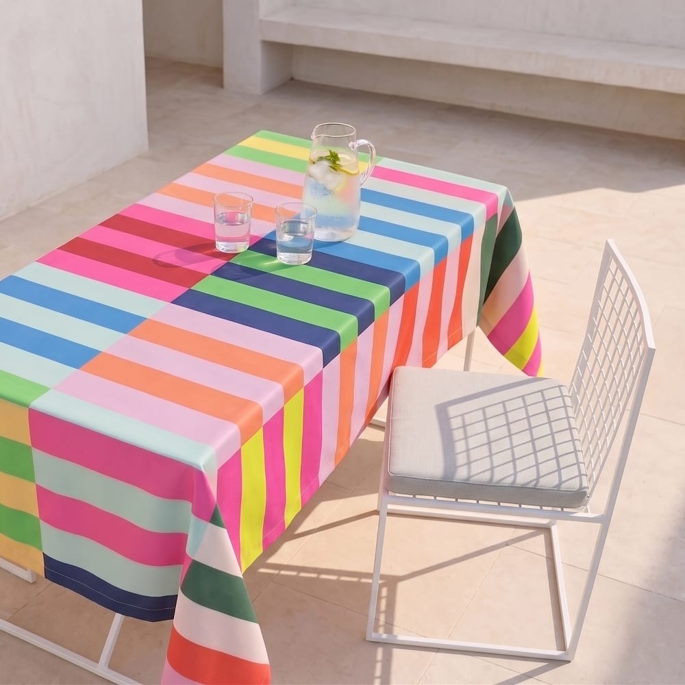 Happy Friday Tischdecke aus 100% Polyester 145x250 cm style modern Mehrfarbig Öko-Tex Zertifikat Pes - Polyester