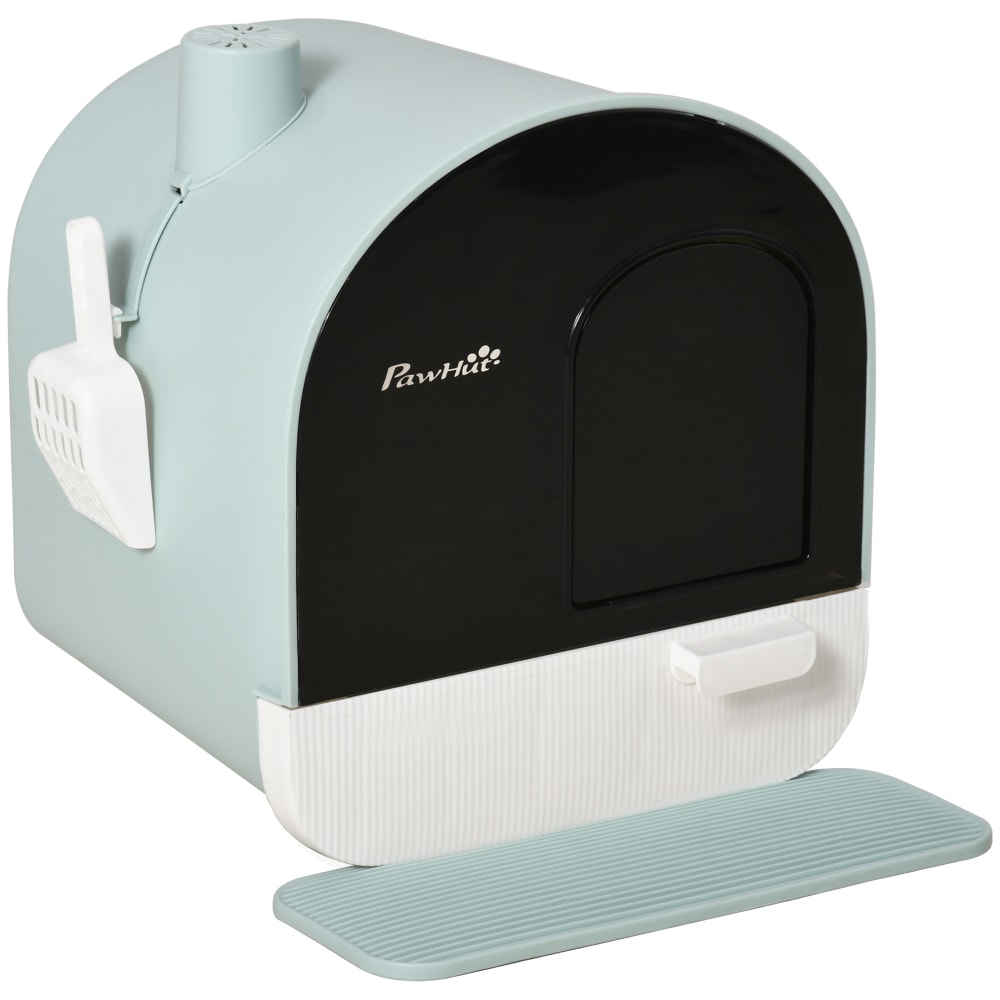 Maison de toilette pour chat avec tapis et tiroir amovible