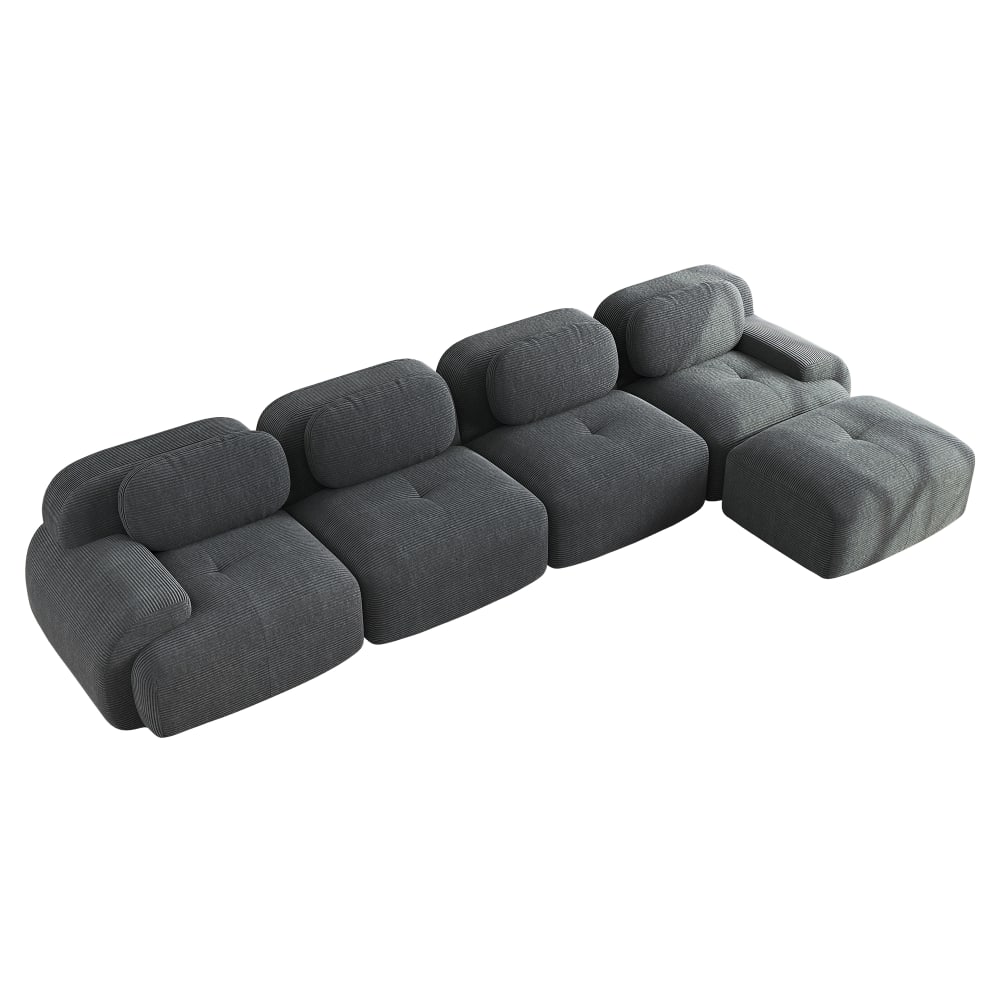 Canapé modulable 4 places - accoudoirs