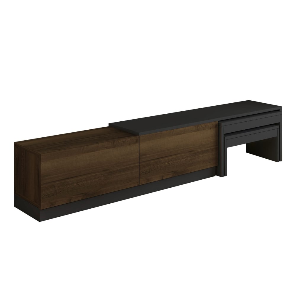 Meuble tv en bois marron 180 x 30 x 36 cm
