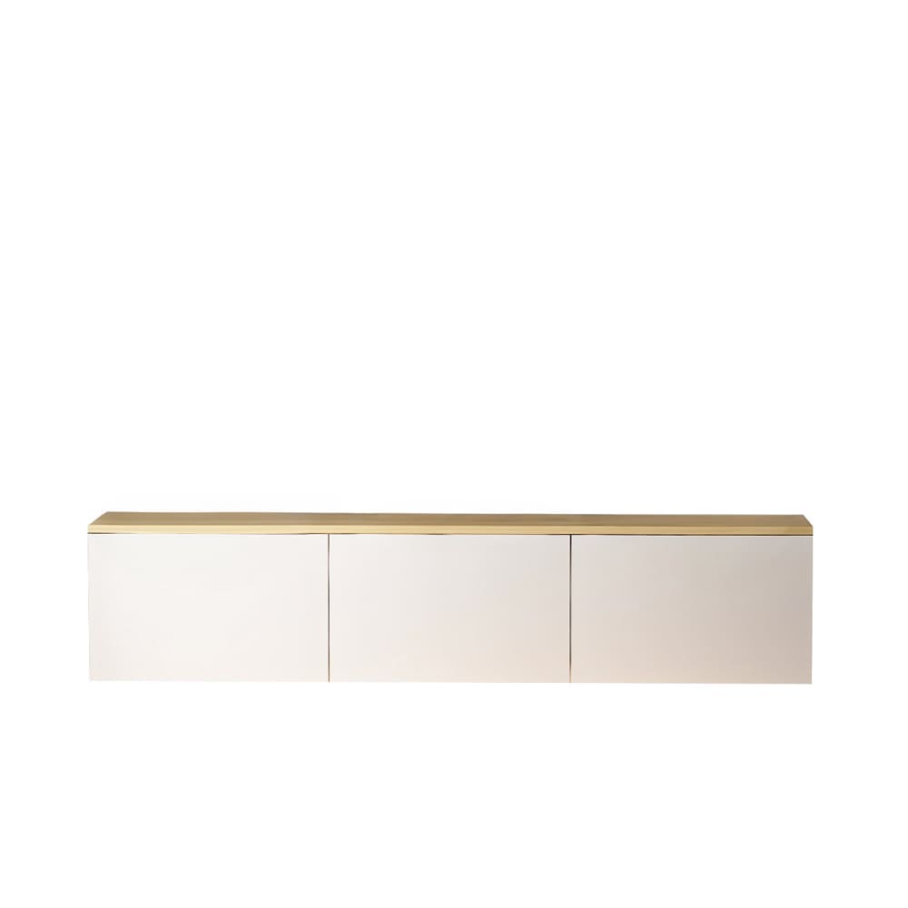 Meuble tv en bois blanc 160 x 32 x 35 cm