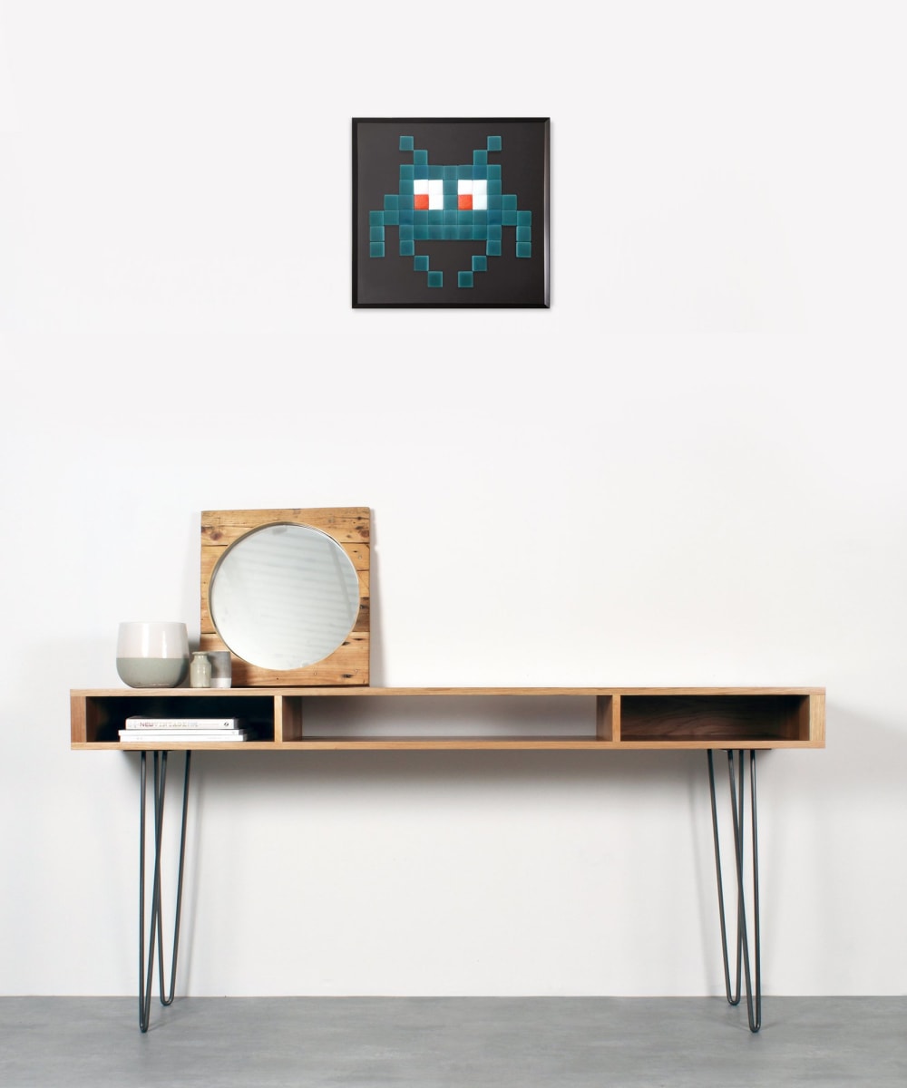 Mosaïque décorative en verre invader #03 turquoise — vue 3