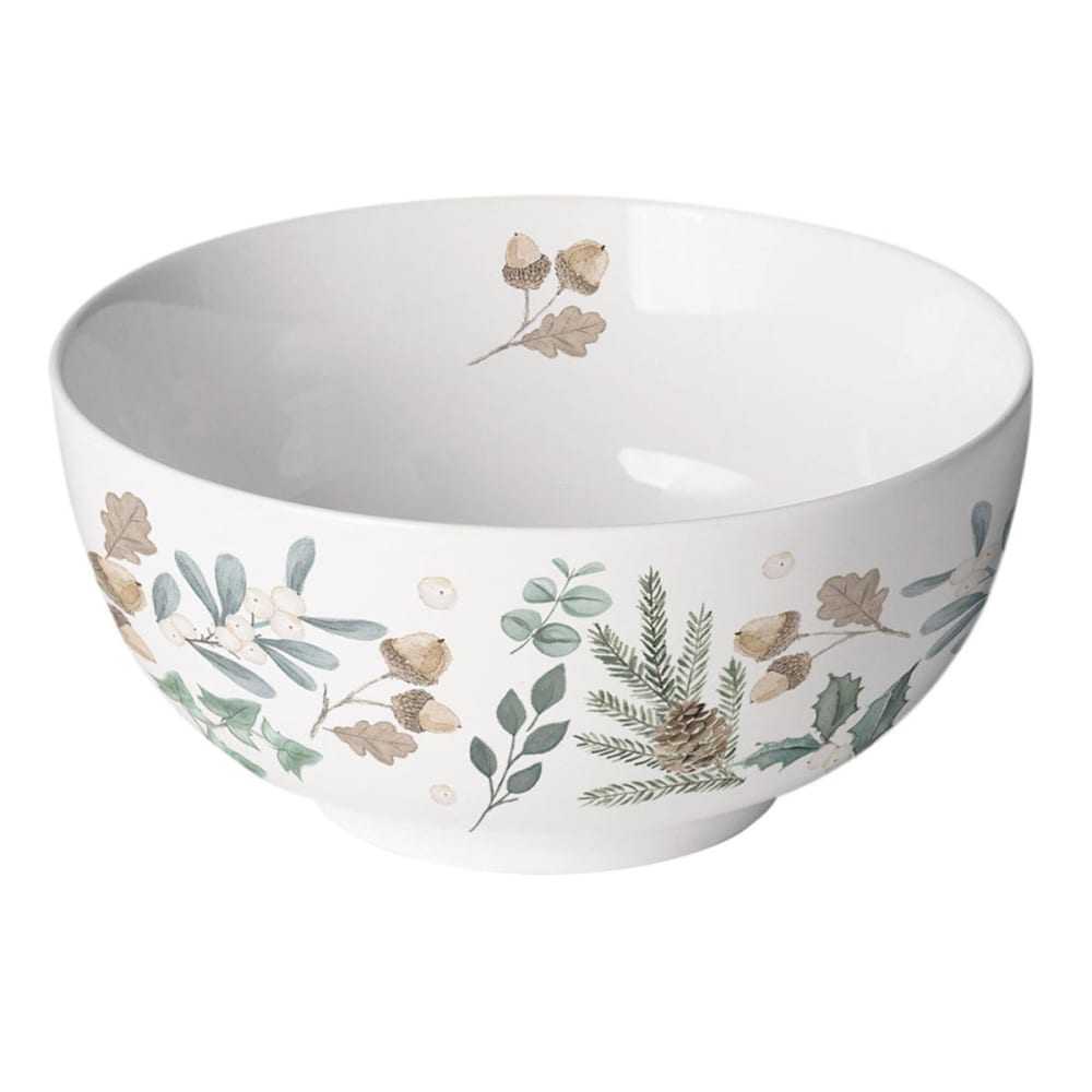 Bol en porcelaine fine décor nature hivernale 14 cm Bol en porcelaine fine décor nature hivernale 14 cm