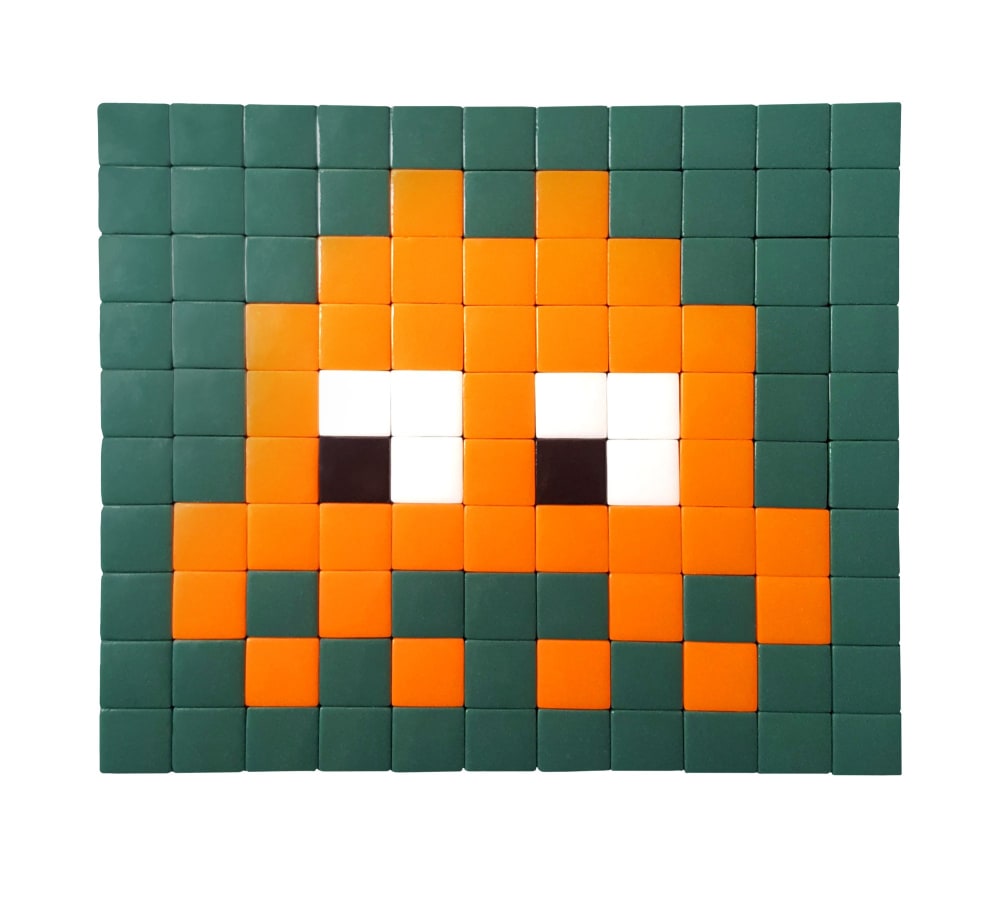 Mosaïque décorative - verre orange