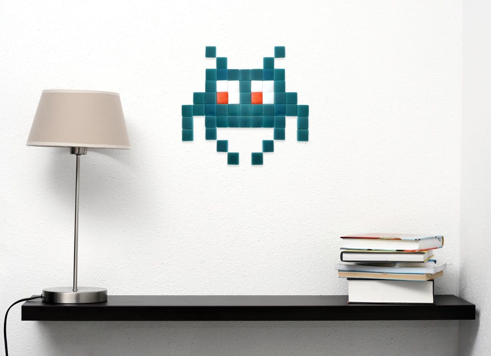Mosaïque décorative en verre invader #03 turquoise — vue 3