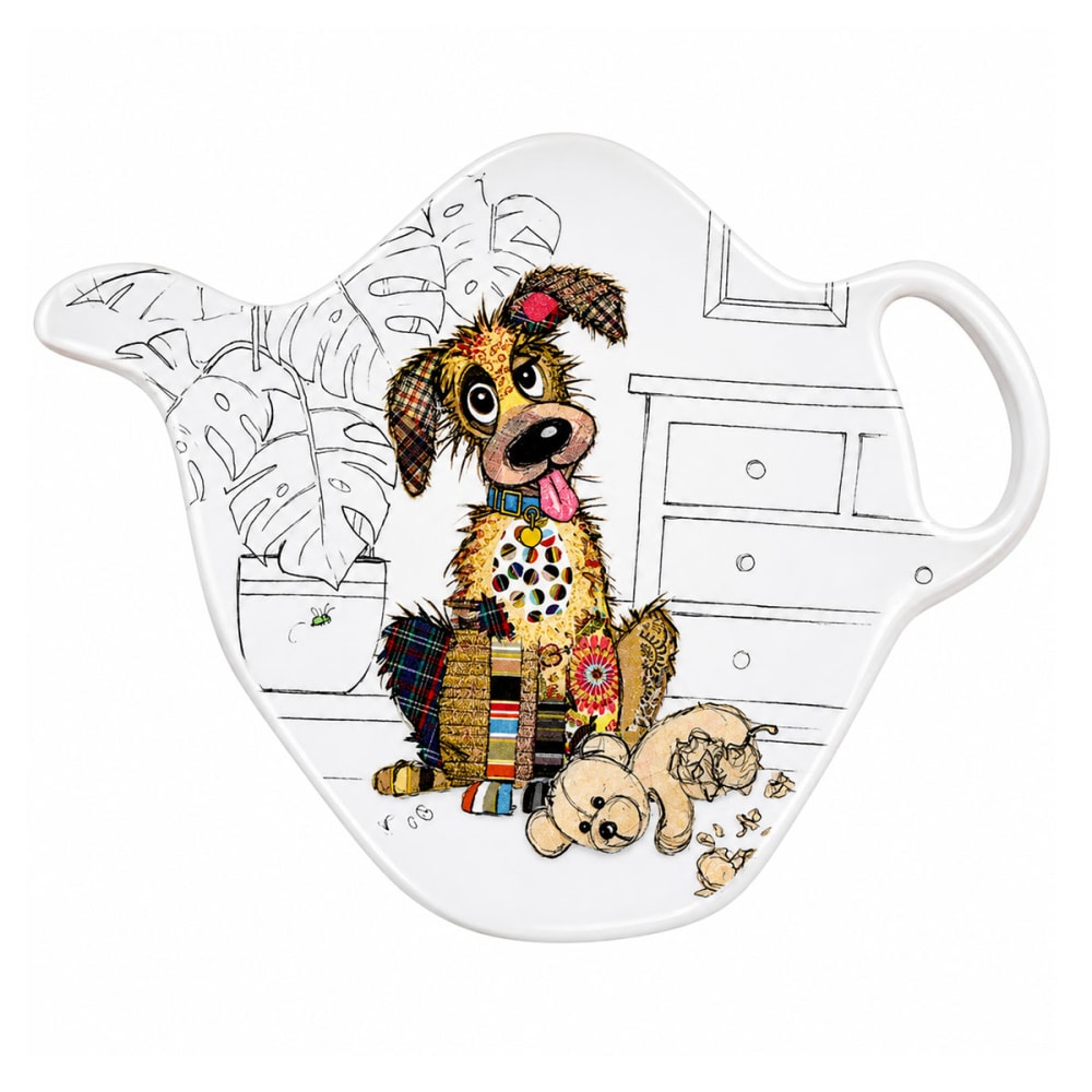 Repose-sachet de thé chien mélamine Repose-sachet de thé chien mélamine