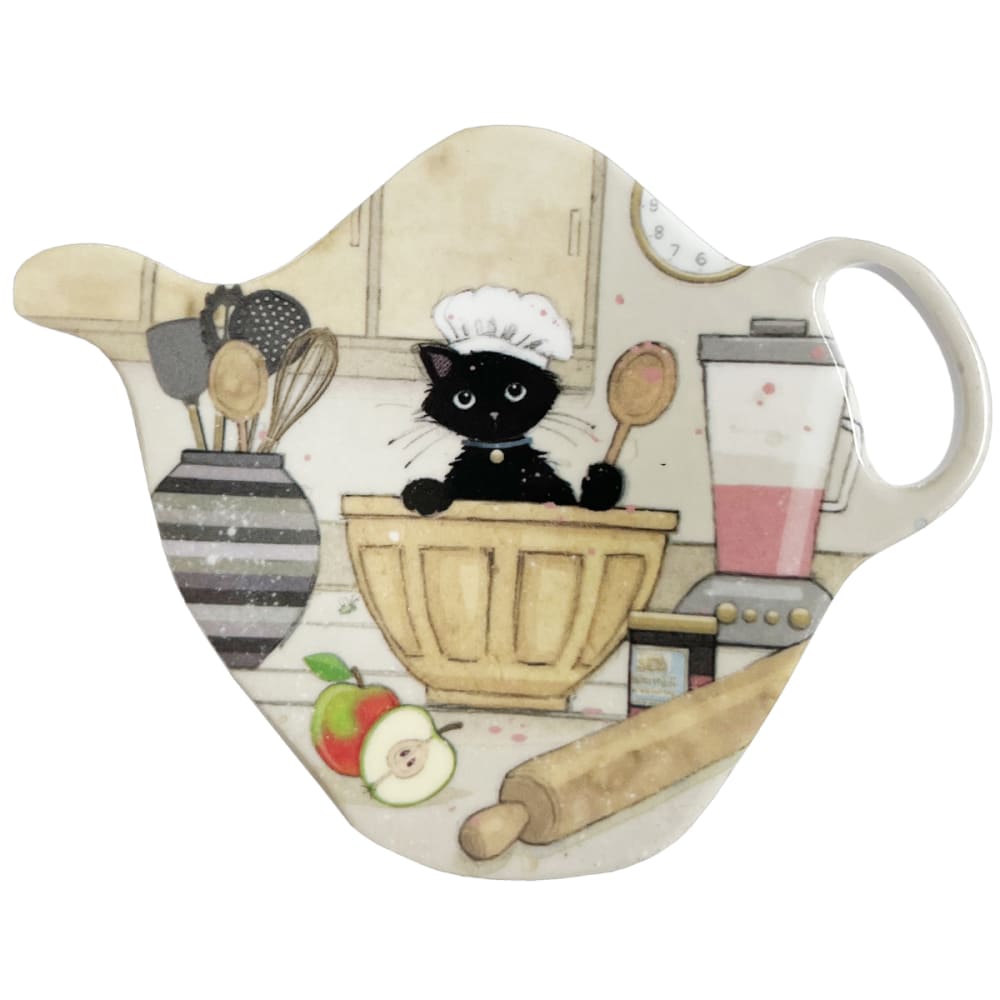 Soucoupe pour sachet de thé chaton pâtissier