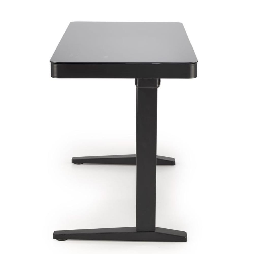 Bureau réglable en hauteur noir 120cm avec chargeur induction