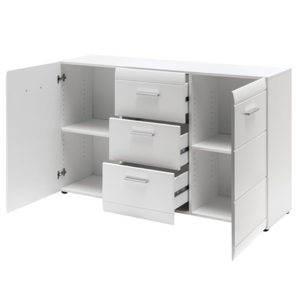 buffet blanc 144x86x40cm