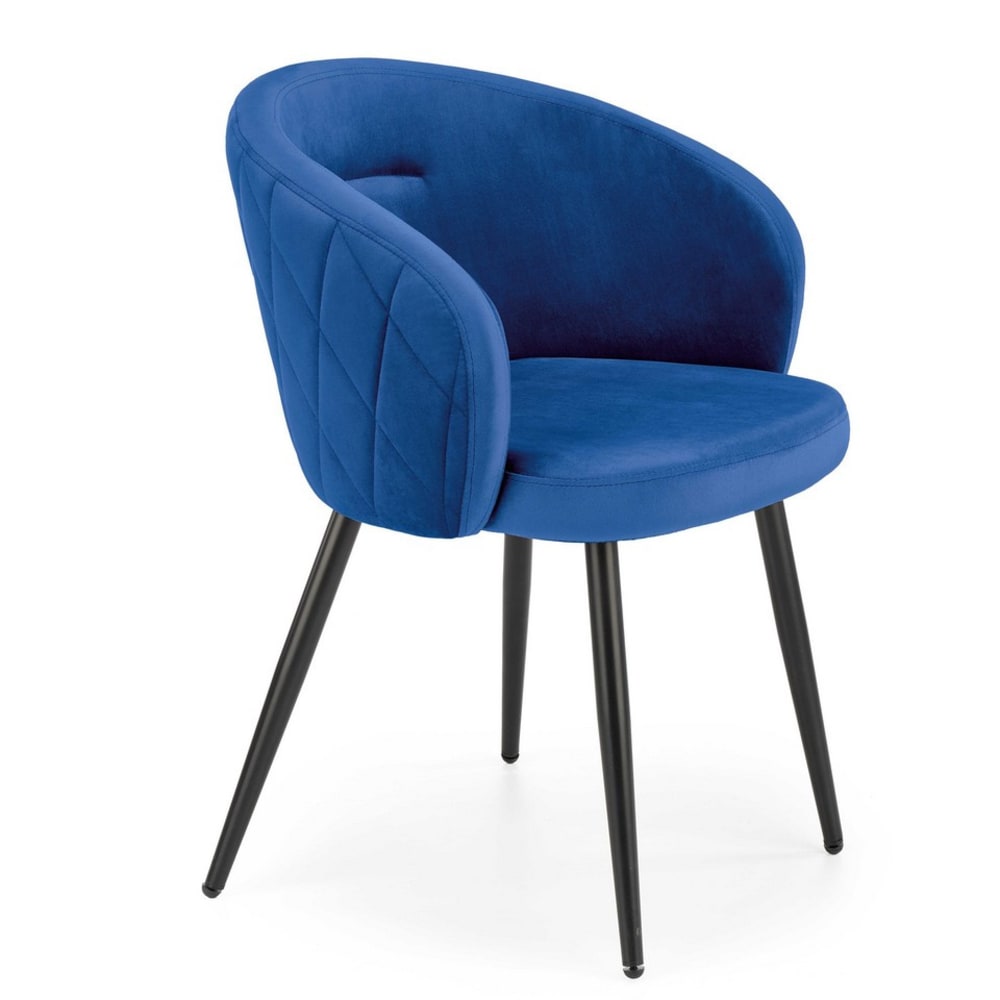 chaise en velours de - bleu