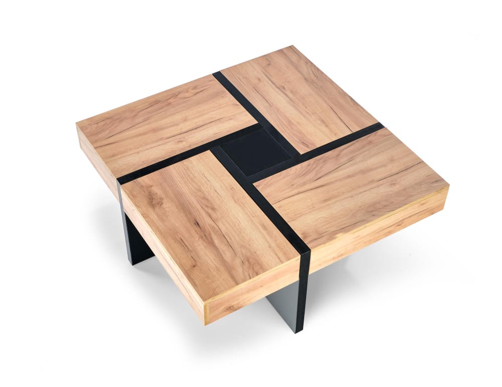 Table basse style industriel - tiroirs