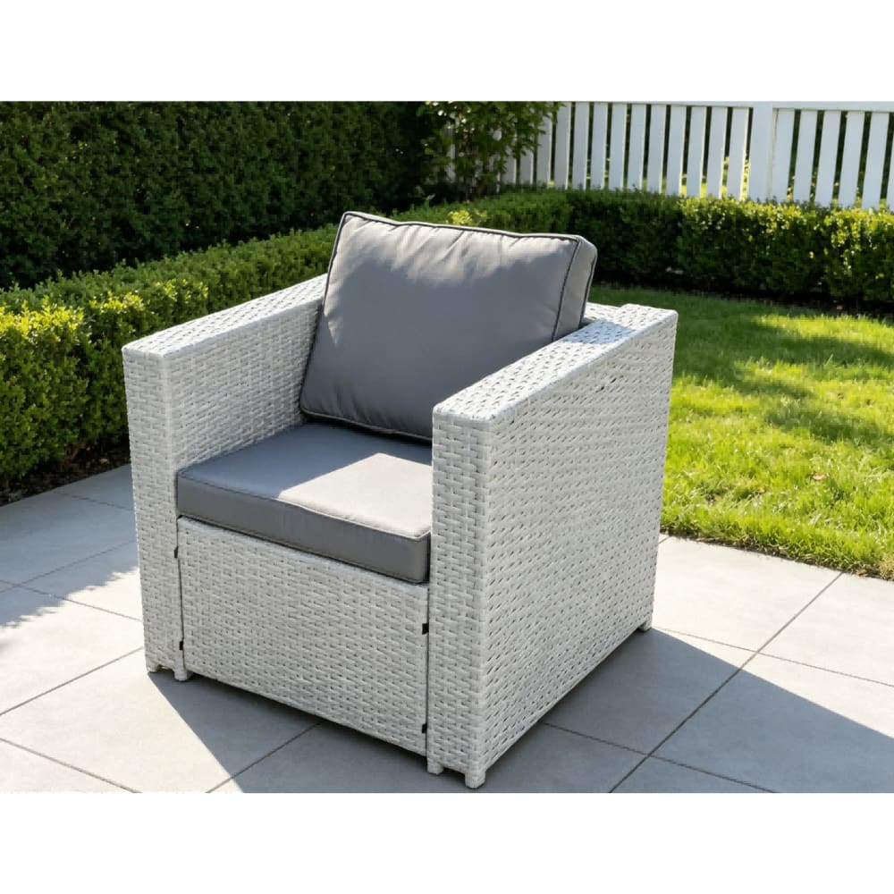 Polyrattan Sessel Gartenmöbel Hellgrau - Maisons Du Monde