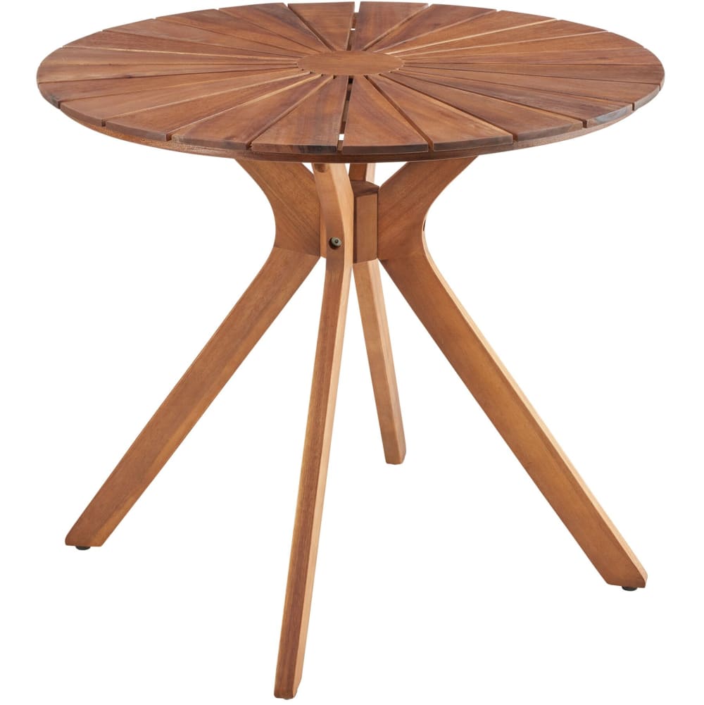table de jardin ronde - marron