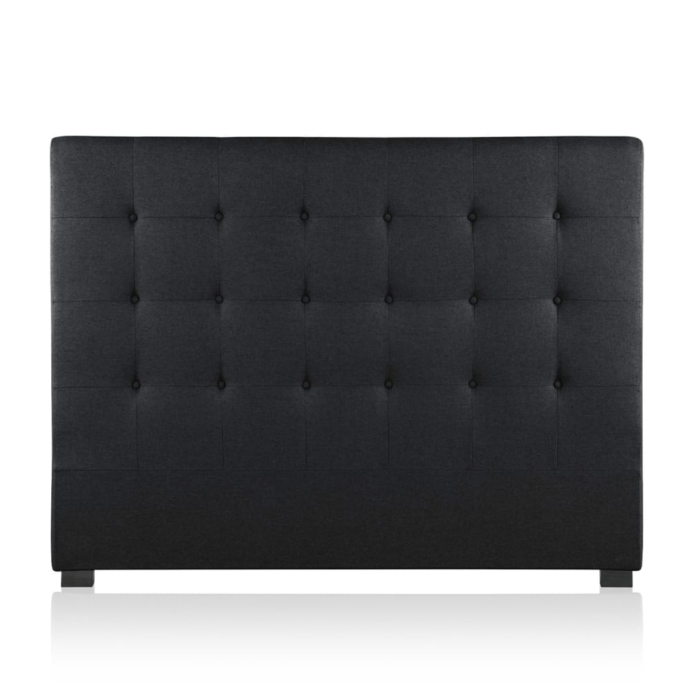 Tête de lit capitonnée tissu noir 160cm Tête de lit capitonnée tissu noir 160cm