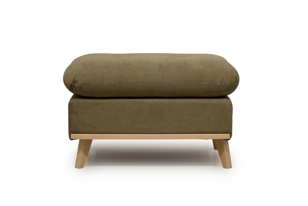 Pouf vert olive