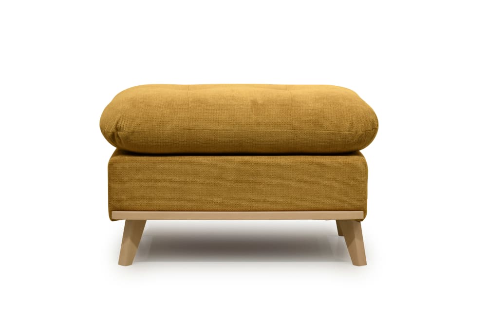 Pouf jaune moutarde