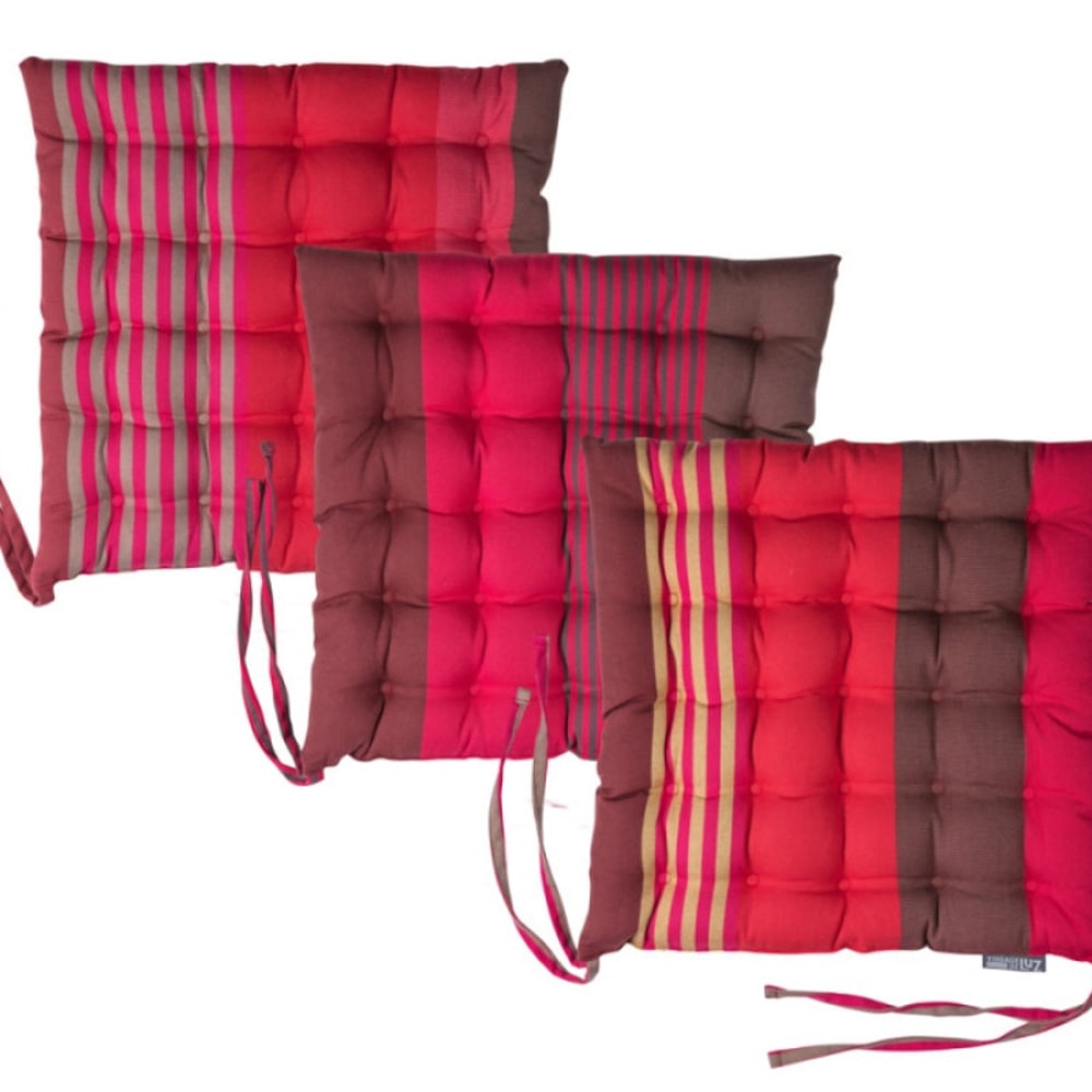 Tissage de Luz Stuhlkissen aus roter Baumwolle - Baumwolle