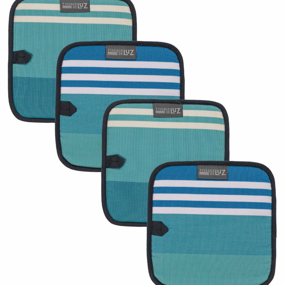 Tissage de Luz Topflappen aus blauer Baumwolle - Baumwolle