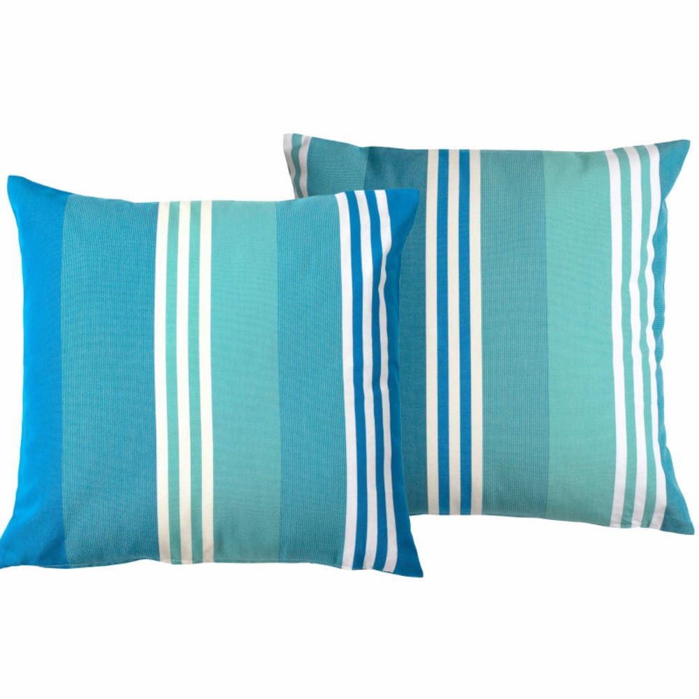 Tissage de Luz Kissenbezug aus blauer Baumwolle 50x50 cm - Baumwolle