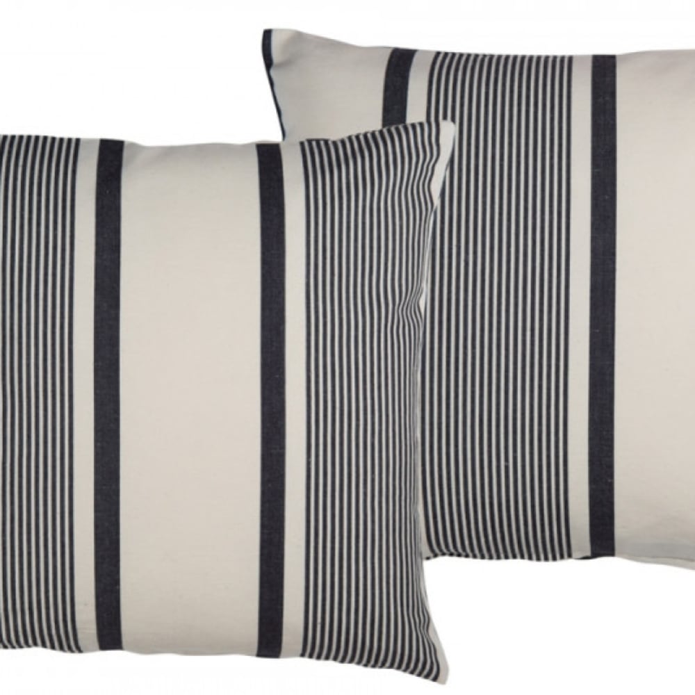 Tissage de Luz Kissenbezug aus blauer Baumwolle 80x60 cm - Baumwolle