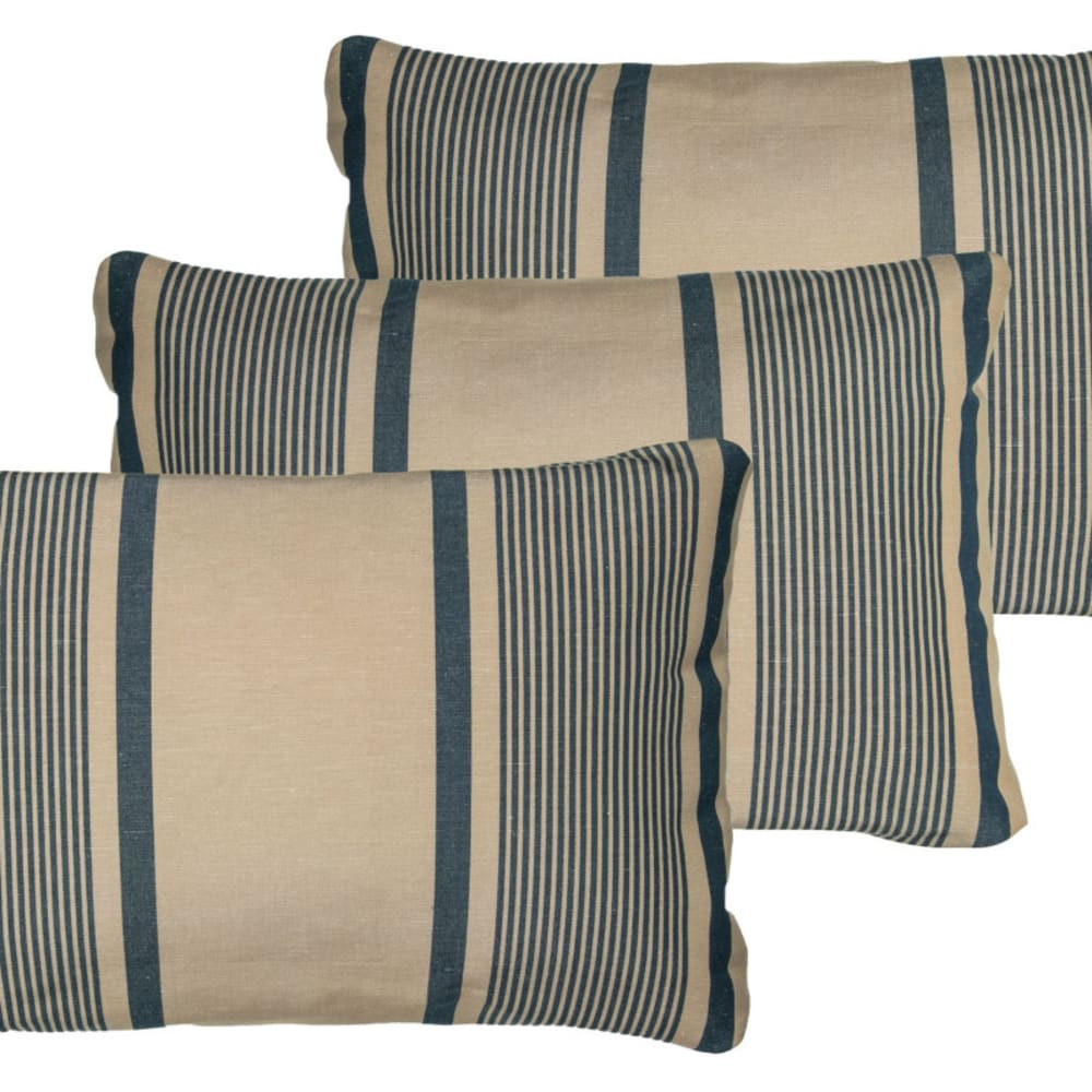 Kissenbezug aus Baumwolle und Leinen, Tintenblau 50x50 cm -