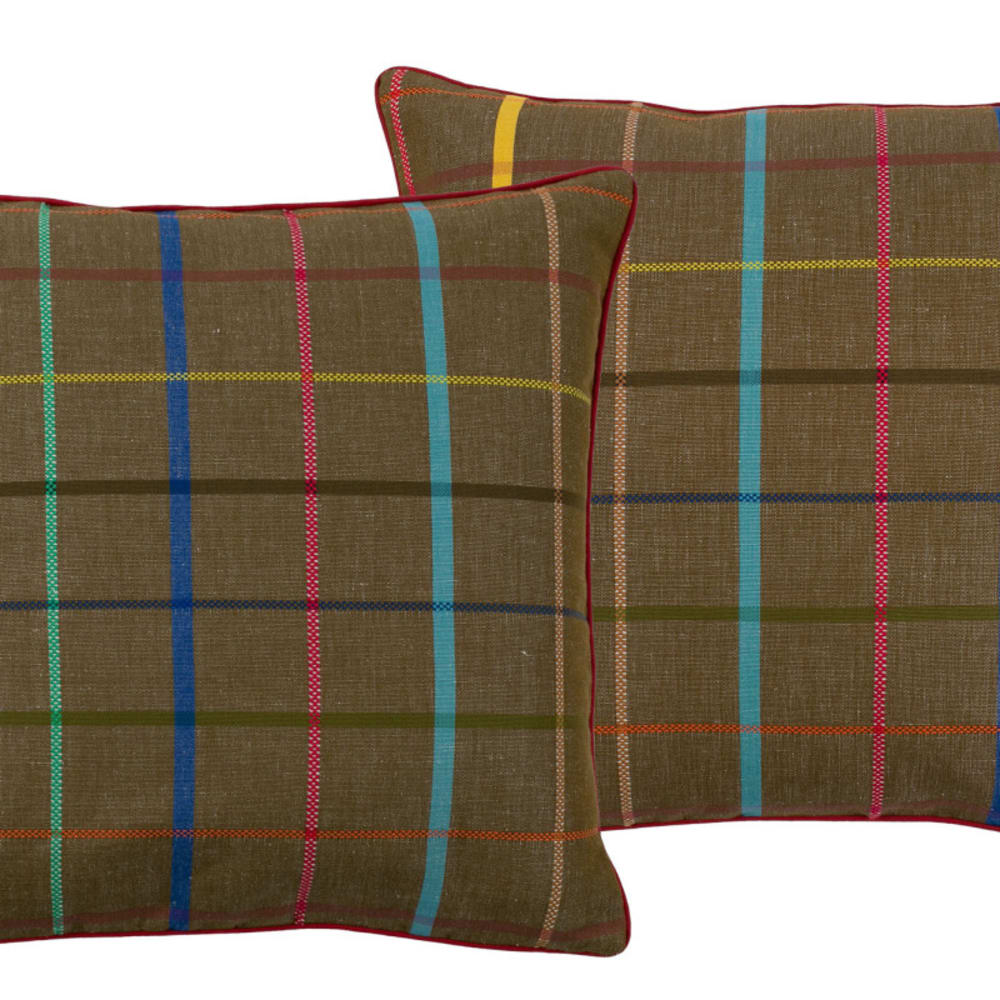 Tissage de Luz Kissenbezug aus brauner Baumwolle 50x35 cm - Baumwolle