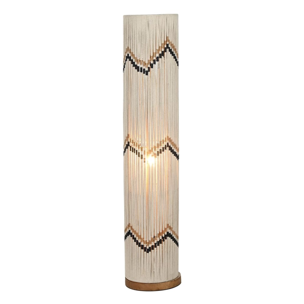 Lampadaire en coton tressé beige 25x25x125 cm — vue 4