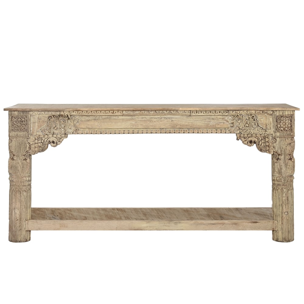 Console en bois sculpté