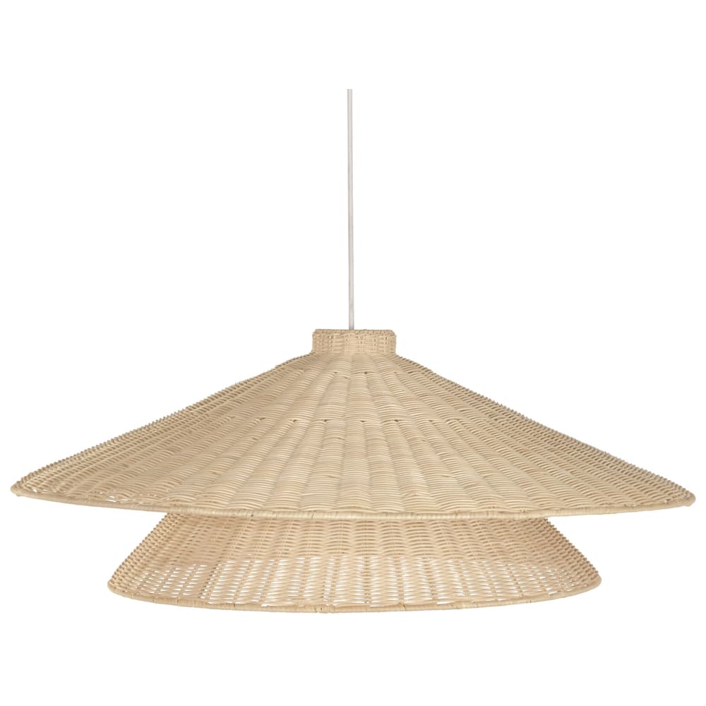 Plafonnier en rotin marron