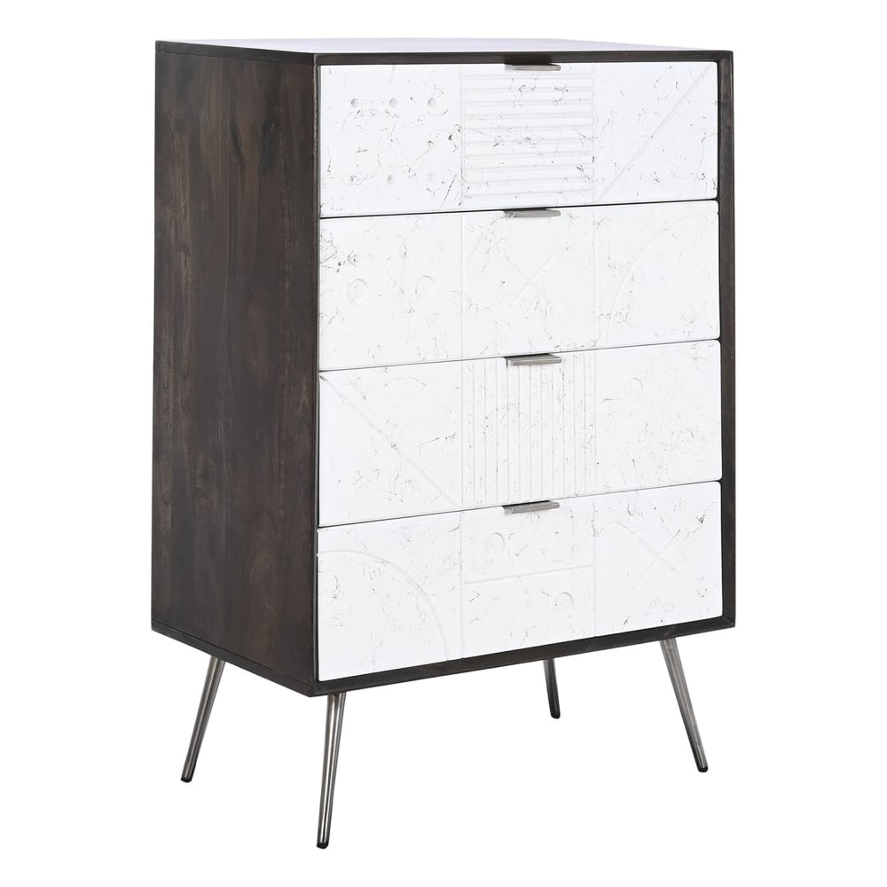 commode en bois marron