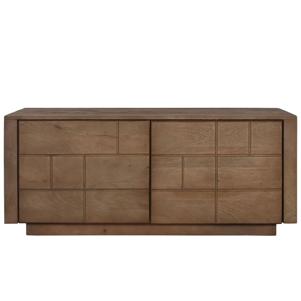 Meuble tv en manguier marron 110x50x46 cm