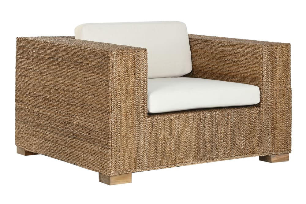 Fauteuil coussins inclus - marron