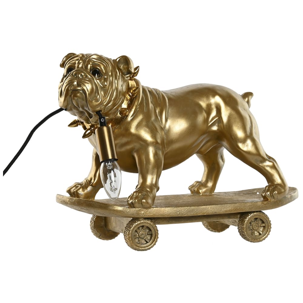 Lampe bouledogue en résine doré 45x23x34 cm — vue 4