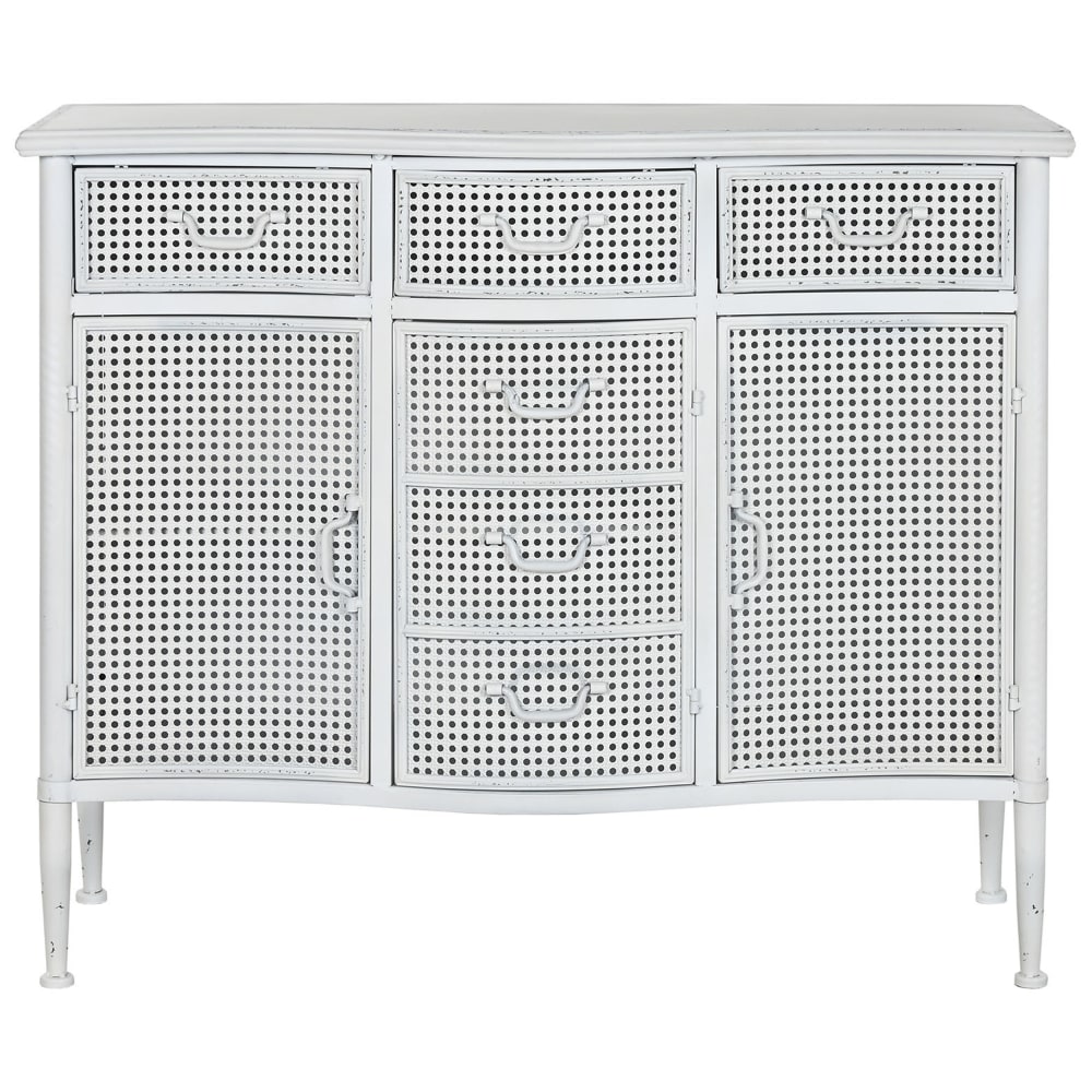 buffet en acier blanc