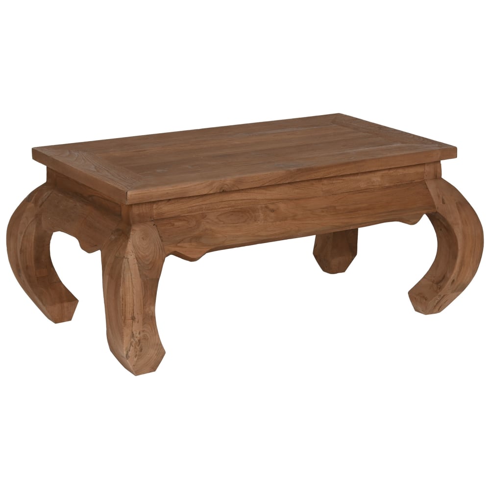 Table basse en teck marron 100x60x42 cm