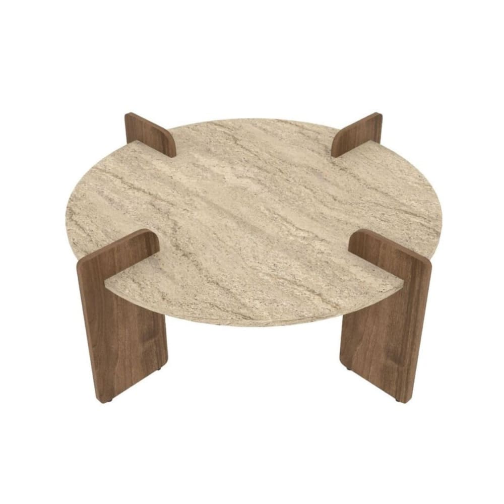Table basse ronde décor